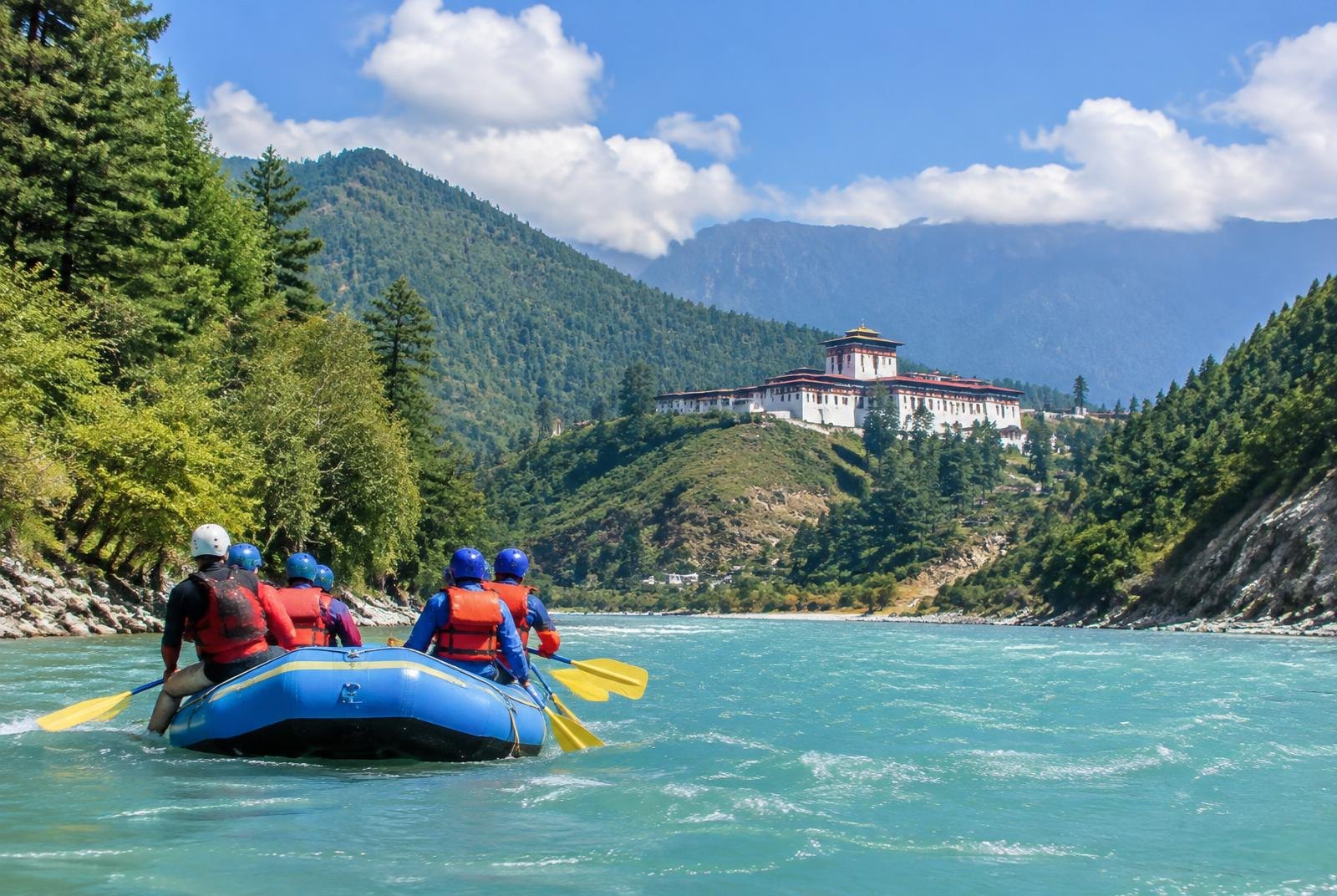 Rafting suave en el río Mo Chhu