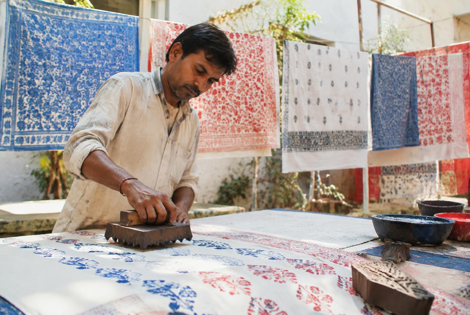 Taller de estampado a mano con bloques