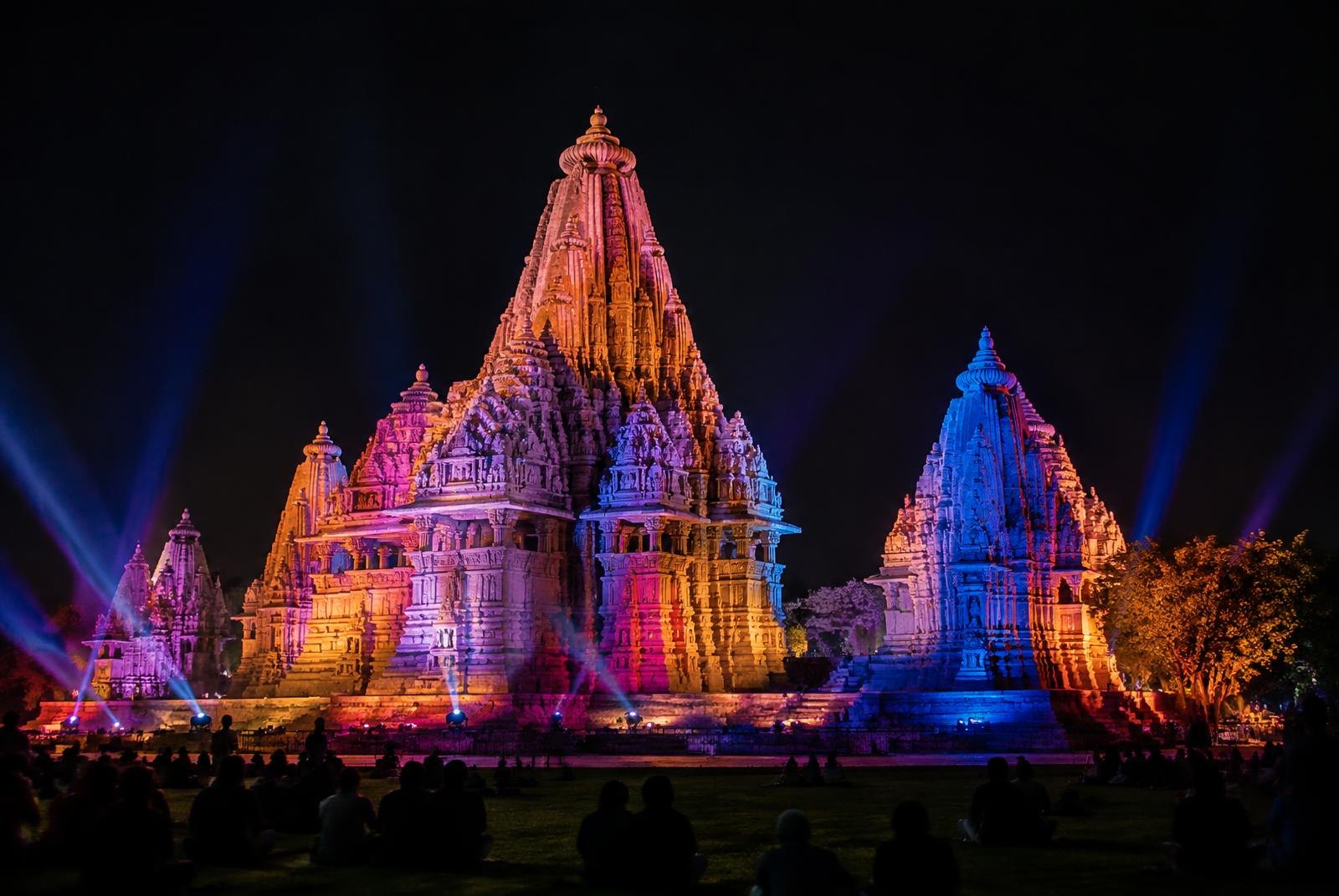 Espectáculo de luz y sonido en Khajuraho