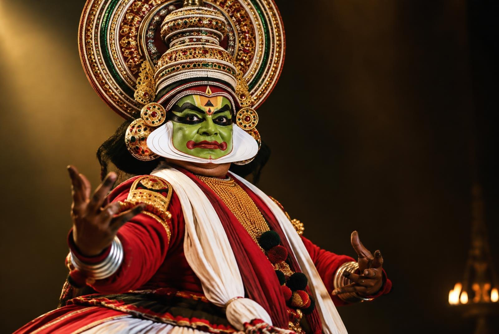 Espectáculo de Kathakali en Kochi