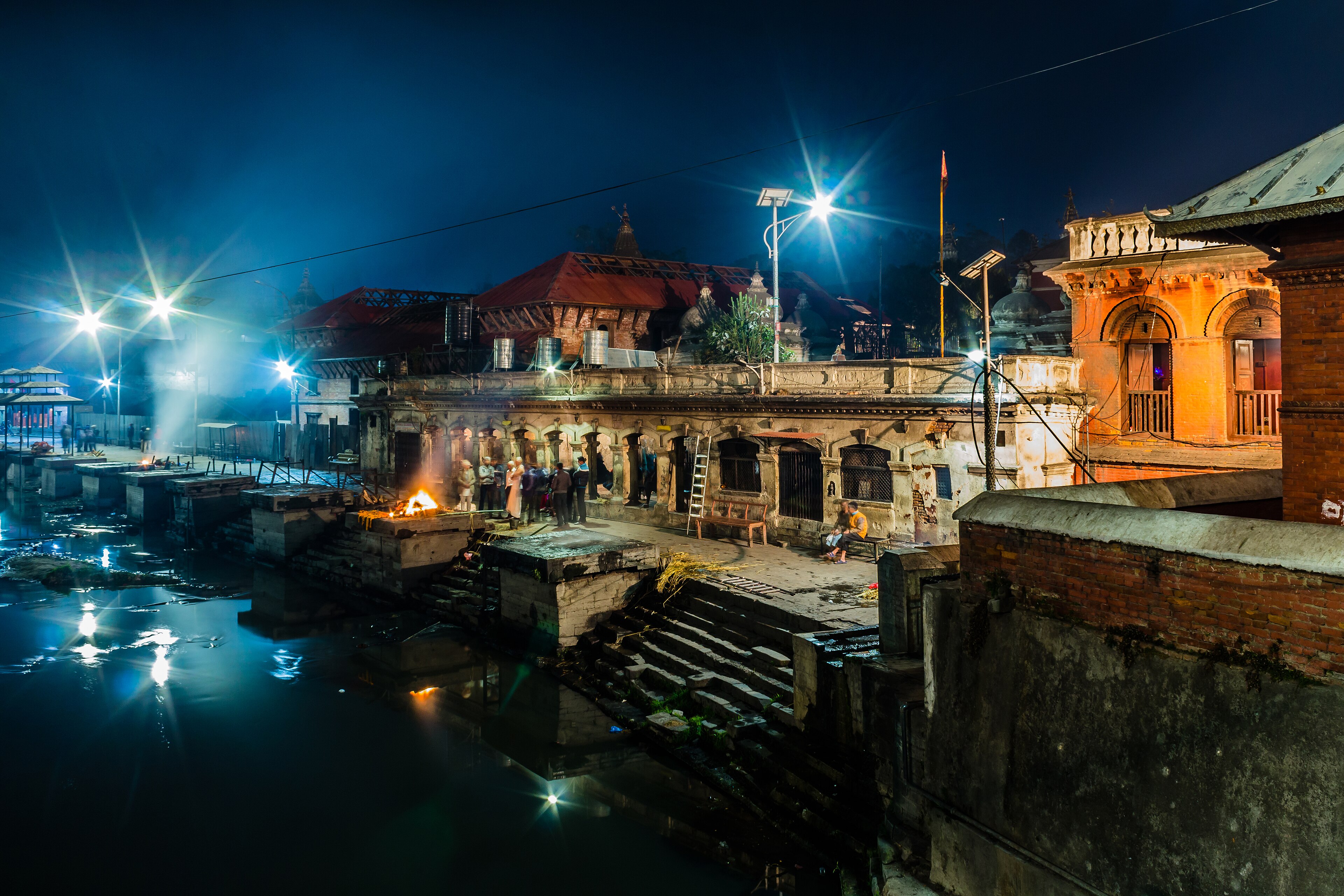 Aarti al atardecer en Pashupatinath